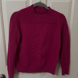 SHEIN Fuchsia Crew Neck Sweater